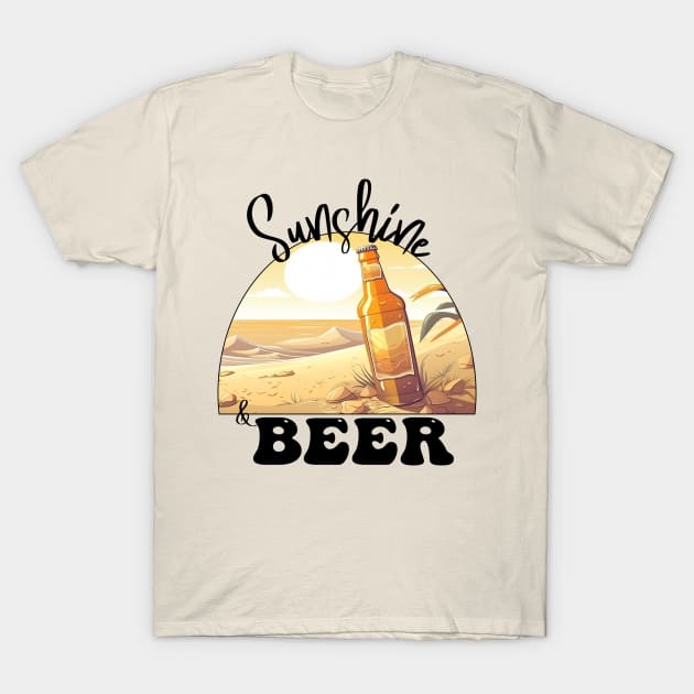 Sunshine & Beer - the Perfect Summer Combination T-Shirt by Dragonfly Tees